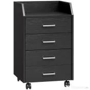 Vinsetto comodă birou,comodă birou cu roți, comodă documente, comodă pe roți, comodă cu sertare, mobilier birou | Aosom Romania 