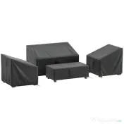 Outsunny Huse pentru Mobilier de Grădină 4 Piese, Impermeabile, Negru 