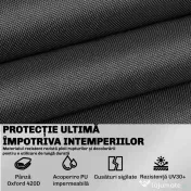 Outsunny Huse pentru Mobilier de Grădină 4 Piese, Impermeabile, Negru 
