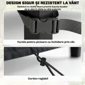 Outsunny Huse pentru Mobilier de Grădină 4 Piese, Impermeabile, Negru 