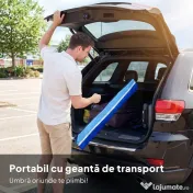 Outsunny Umbrelă de Plajă cu Măsuță și Suport pentru Pahare, din Metal și Poliester, Ø198x214 cm, Multicolor | Aosom Romania