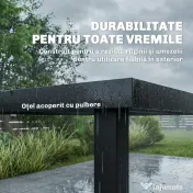 Outsunny Set Mese de Exterior cu Scaune Stivuibile, Gri | Aosom Romania 