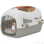 PawHut Cușcă de Transport pentru Pisici și Câini Mici până la 4 kg din Plastic, cu Fereastră Superioară, 49x32x31 cm, Gri