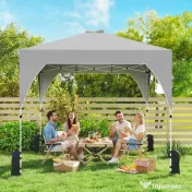 Outsunny Pavilion 3x3m Pliabil, Montaj Ușor cu Buton, UPF 50+ Protecție | Aosom Romania 