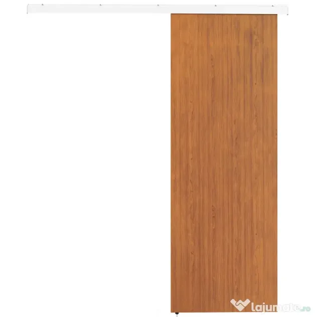 HOMCOM Ușă Culisantă de Interior 75x210 cm, Șină Silențioasă din Aliaj de Aluminiu, Kit Accesorii, Ghidaj, Ușă de Interior Stil Minimalist, din MDF, Impermeabilă, pentru Bucătărie, Baie, Birou