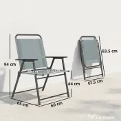 Outsunny scaun pliabil compact pentru terasă | Aosom Romania 