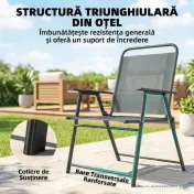 Outsunny scaun pliabil compact pentru terasă | Aosom Romania 