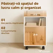 HOMCOM dulap imprimantă mobil cu roți | Aosom Romania 