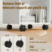 HOMCOM dulap imprimantă mobil cu roți | Aosom Romania 