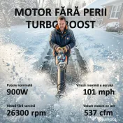 Outsunny Suflător de Frunze cu Baterie 20V, Motor Brushless 900W, 3 Niveluri de Viteză, Turbo Boost, Încărcător, Ușor, pentru Grădină, Frunze, Zăpadă, Praf | Aosom Romania 