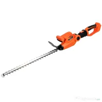 Outsunny Trimmer pentru Gard Viu pe Baterie 18V, Trimmer pentru Grădină cu 2 Baterii de 4Ah, Încărcător, Târnă Telescopică Reglabilă din Aluminiu, Lamă Cu Acțiune Dublă de 51cm pentru Ramuri, Portocaliu