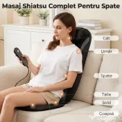 HOMCOM Scaun de Masaj cu Încălzire, Shiatsu și Frământare pentru Spate, Vibrație pentru Șolduri și Coapse, Negru | Aosom Romania 