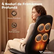 HOMCOM Scaun de Masaj cu Încălzire, Shiatsu și Frământare pentru Spate, Vibrație pentru Șolduri și Coapse, Negru | Aosom Romania 