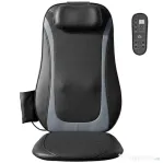 HOMCOM Scaun de Masaj cu Încălzire, Shiatsu și Frământare pentru Spate, Vibrație pentru Șolduri și Coapse, Negru