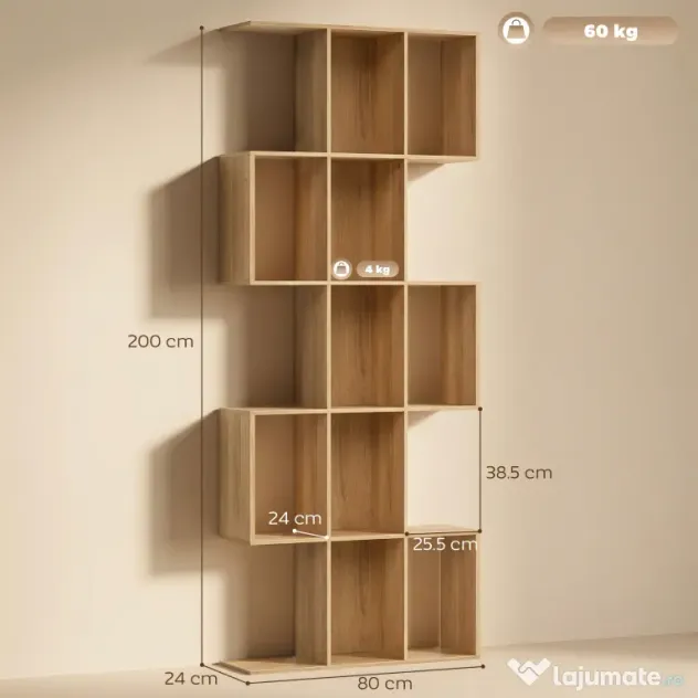 HOMCOM Divizor elegant cu design zigzag