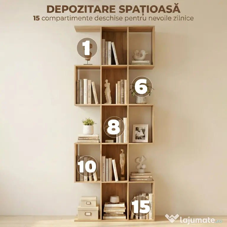 HOMCOM Divizor elegant cu design zigzag