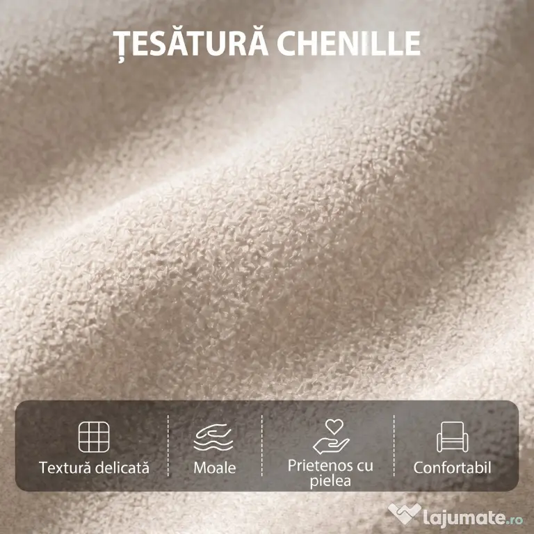 HOMCOM Fotoliu Masaj Reclinabil Manual 160°, Chenille, Suport Picioare, Telecomandă, Buzunare, Crem | Aosom Romania