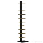 HOMCOM Bibliotecă Tip Turn Multifuncțională cu 11 Rafturi, Maro Rustic | Aosom Romania