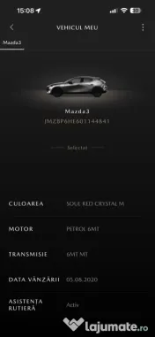 Vand Mazda 3 Hatchback, Primul proprietar,motorizare 2.0 benzina Skyactiv-G 