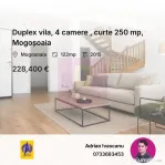 Duplex vila, 4 camere , curte 250 mp, Mogoșoaia