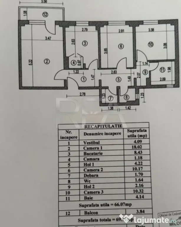 3 camere, 8/10, anvelopat, 70mp, bloc 1979-Gorjului-4 min. m