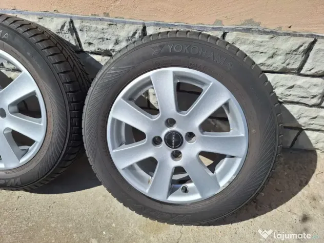 4 Roti cu Jante auto din aliaj Borbet CA 15" si anvelope de iarna Yokohama