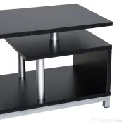 HOMCOM Mobilier TV din Lemn, Negru, 114x40x40.5cm 