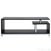 HOMCOM Mobilier TV din Lemn, Negru, 114x40x40.5cm 