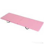 Covoraș de Gimnastică Pliabil HOMCOM, Covoraș Fitness Gros de 5 cm și Antiderapant, 180x60x5 cm, Roz