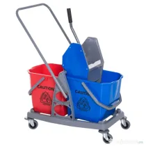 Homcom Carucior Profesional Curatenie – 2 Galeti