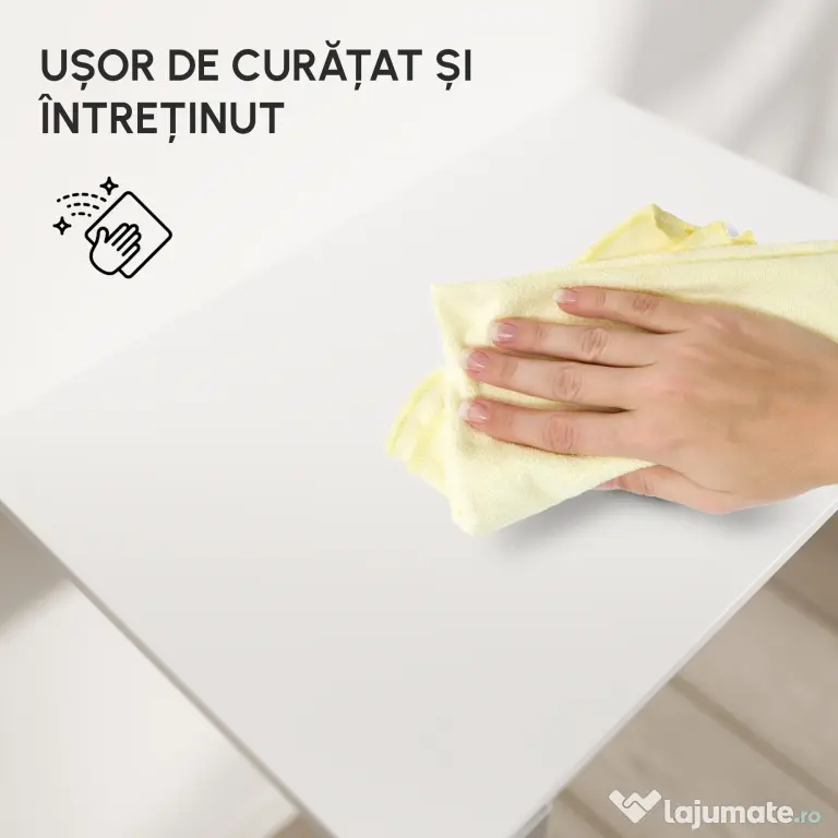 Homcom Masuta Perete Rabatabila – MDF & Metal, Ideala pentru Spatii Mici