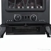 HOMCOM Șemineu Electric cu Efect de Flacără Stil Retro, Termostat 1000-2000W și Lumină Reglabilă, Negru 