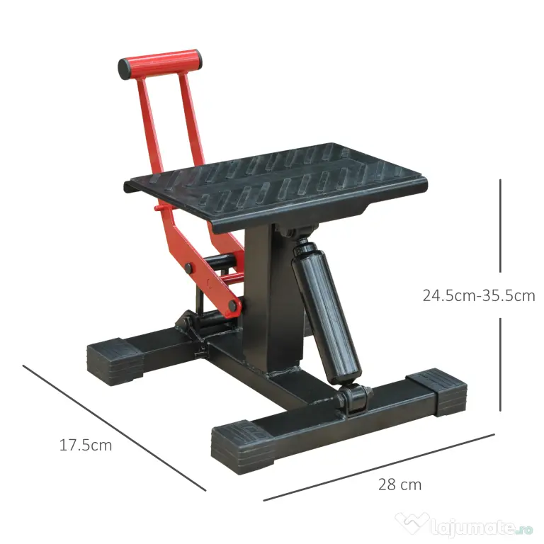 HOMCOM Cric Ridicare Motocicleta 150kg max cu Inaltime Reglabila
