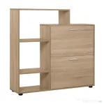HOMCOM Dulap Pantofi Design Modern 20 Perechi pentru Hol in Lemn 101,5 x 25,5 x 98 cm
