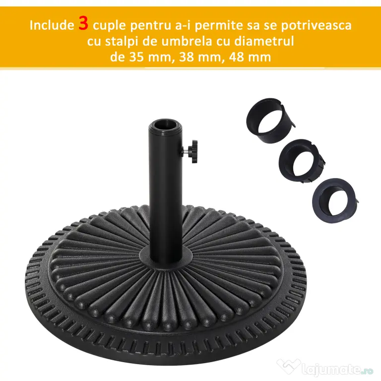Outsunny Baza Rotunda Umbrela Gradina 15 kg