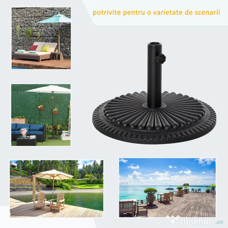 Outsunny Baza Rotunda Umbrela Gradina 15 kg