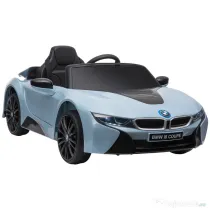 HOMCOM Licensed BMW i8 Coupé Masina Electrica, Telecomanda, MP3, Baterie pentru 3-8 Ani