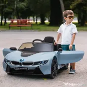 HOMCOM Licensed BMW i8 Coupé Masina Electrica, Telecomanda, MP3, Baterie pentru 3-8 Ani 