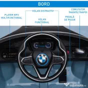 HOMCOM Licensed BMW i8 Coupé Masina Electrica, Telecomanda, MP3, Baterie pentru 3-8 Ani 
