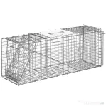 Outsunny Capcana pentru animale , 81 x 26 x 34,5 cm Cusca umana pentru rozatoare pentru iepuri, pisici fara stapan, marmote, chipmunks, veverite, Argintie