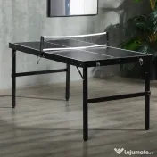 SPORTNOW Masă Pliabilă de Ping Pong cu Fileu și Mâner 