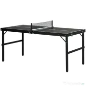 SPORTNOW Masă Pliabilă de Ping Pong cu Fileu și Mâner 