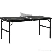 SPORTNOW Masă Pliabilă de Ping Pong cu Fileu și Mâner 