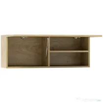 HOMCOM Dulap Suspendat pentru Baie cu Ușă Rabatabilă și Polițe, 80x25x30 cm, Lemn Natural