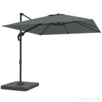 Outsunny Umbrelă de grădină suspendată, 2,4x2,4m, gri