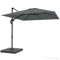 Outsunny Umbrelă de grădină suspendată, 2,4x2,4m, gri 