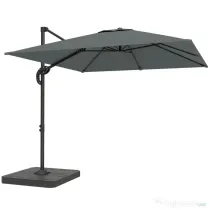 Outsunny Umbrelă de grădină suspendată, 2,4x2,4m, gri