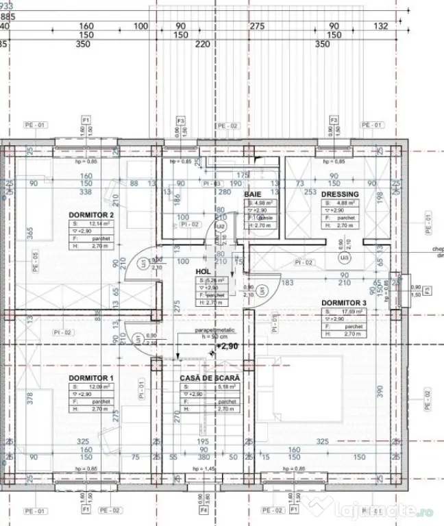 Duplex NZEB 4 CAM, SU 123.27 MP, TEREN 566 mp in CHINTENI