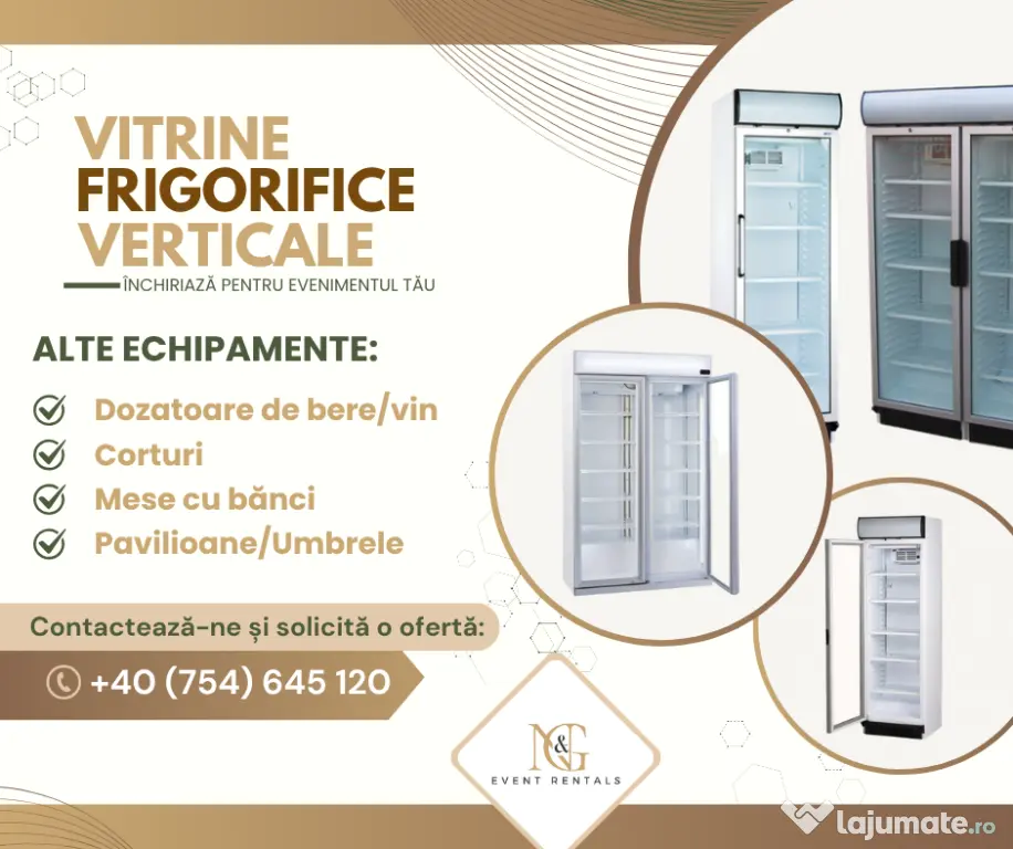 Vitrine frigorifice verticale închiriere
