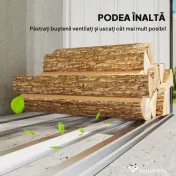 Outsunny Șopron pentru Lemne din Oțel de Exterior, Bază Ridicată și Acoperiș Înclinat, 213x66,5x150 cm, Gri Închis